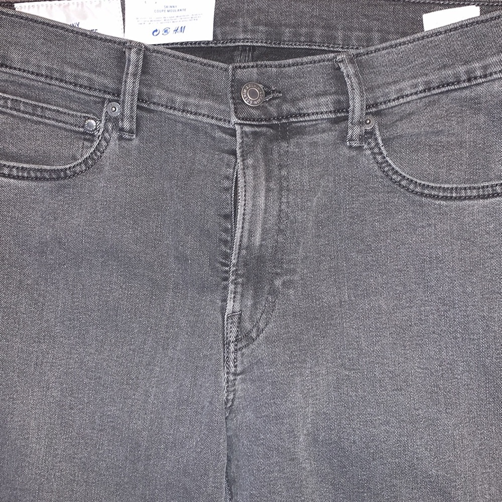 New H&M Dark Gray Skinny Stretch Jeans - Picture 9 of 9